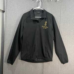 Sahara Hotel & Casino Las Vegas Black Zip up Jacket Men's Size S